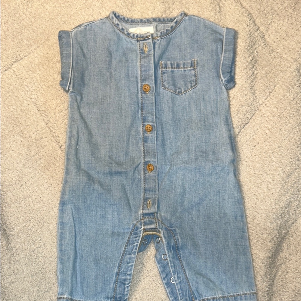Kids Blue Denim Romper